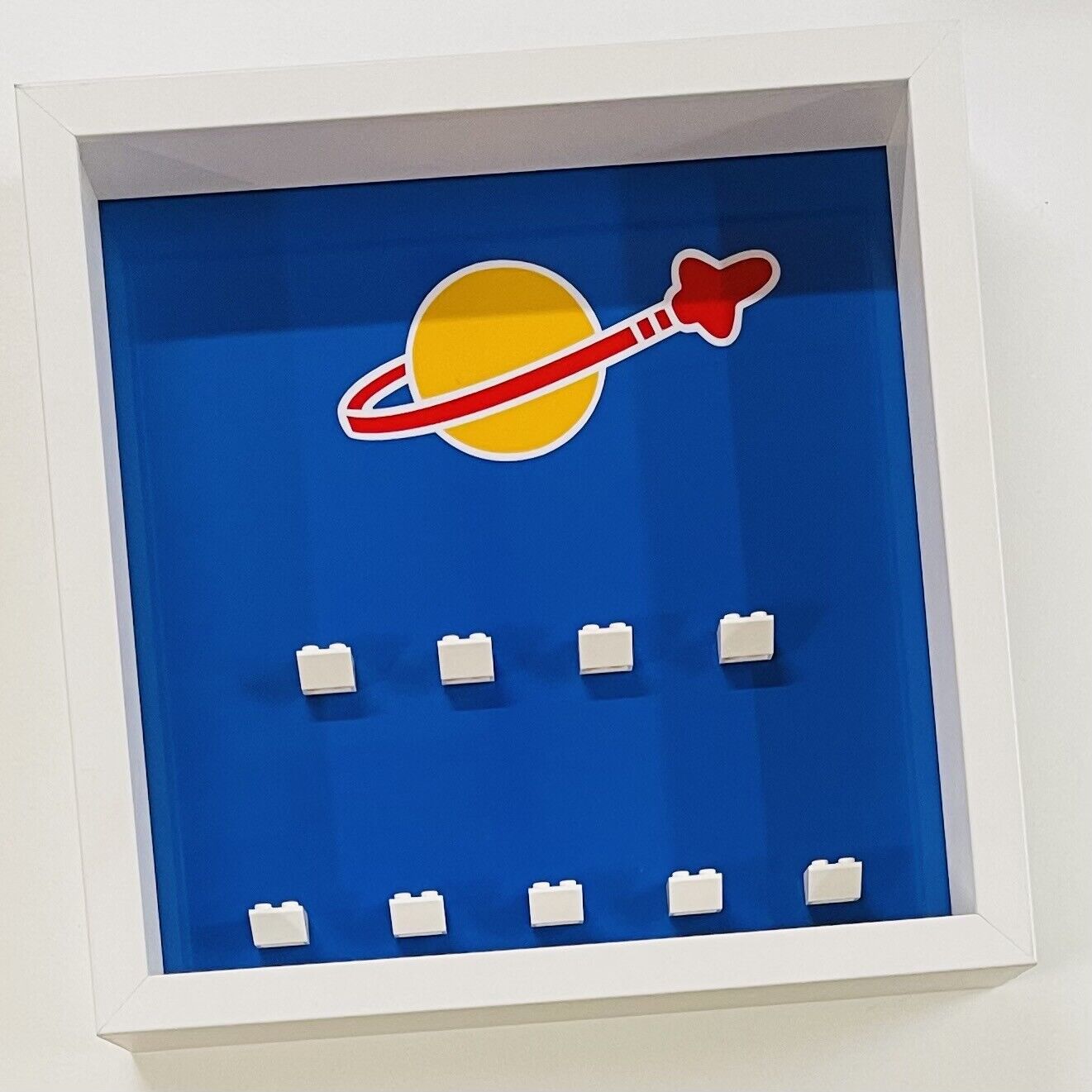 Display case Frame for Lego ® Classic Space minifigures 27cm