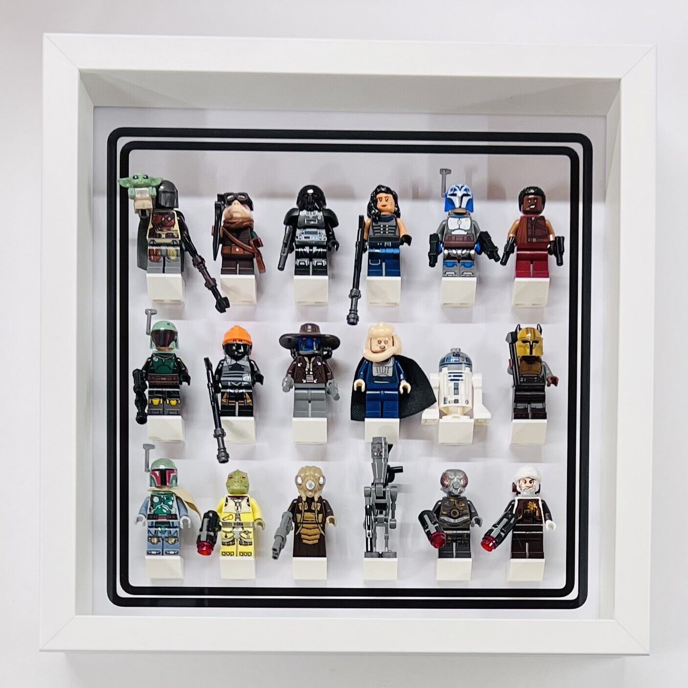 Display Frame for Lego ® Star Wars Mandalorian general minifigures figures 27cm