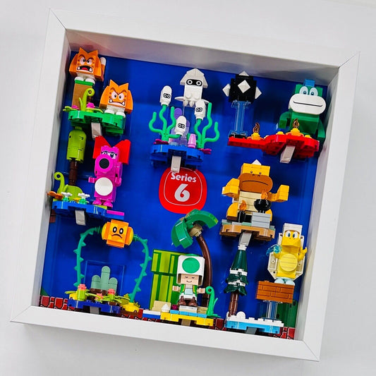 Display Frame Case for Lego ® Super Mario 71413 Series 6 minifigures 27cm