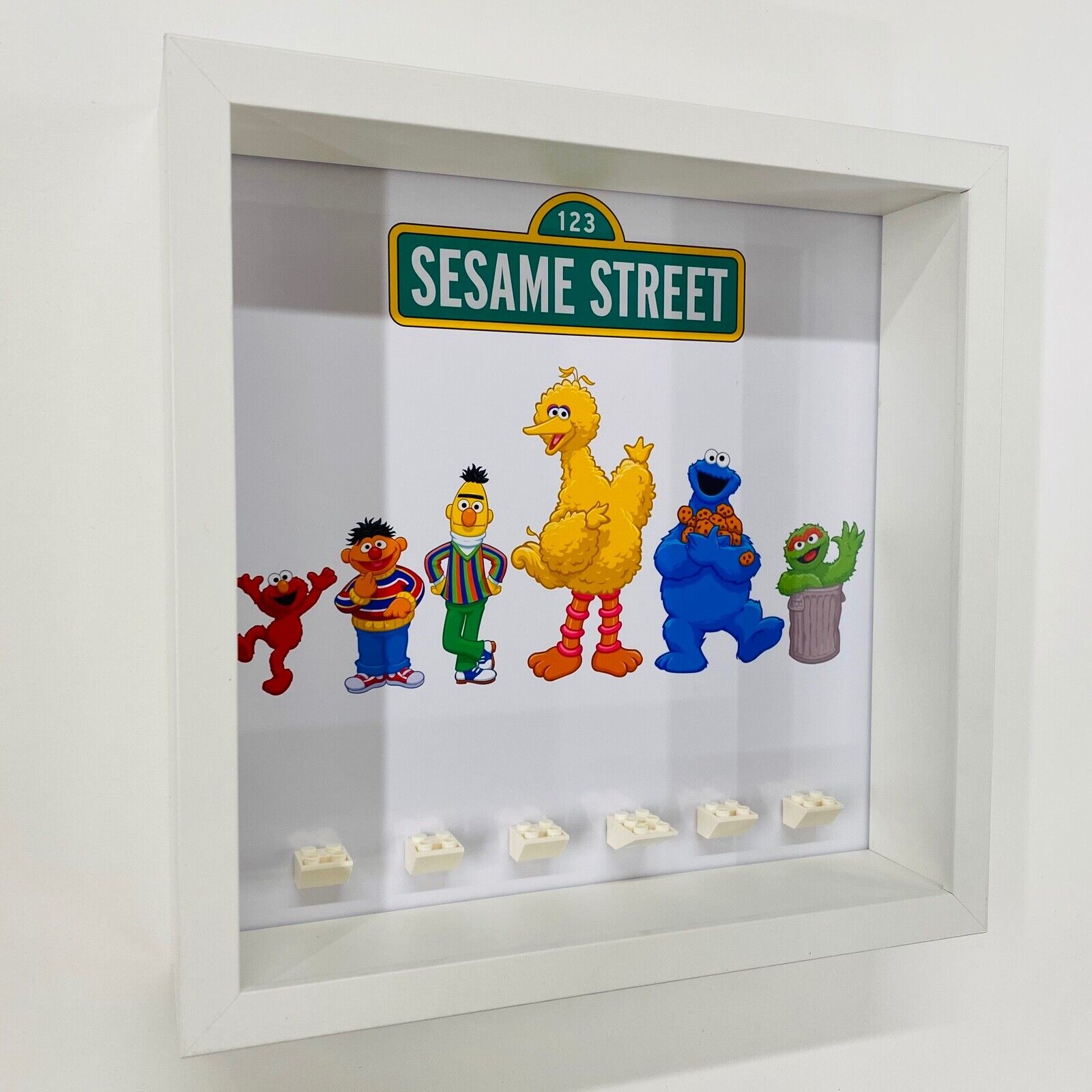 Display Frame for Lego ® Ideas 123 Sesame Street minifigures 21324 figures 27cm