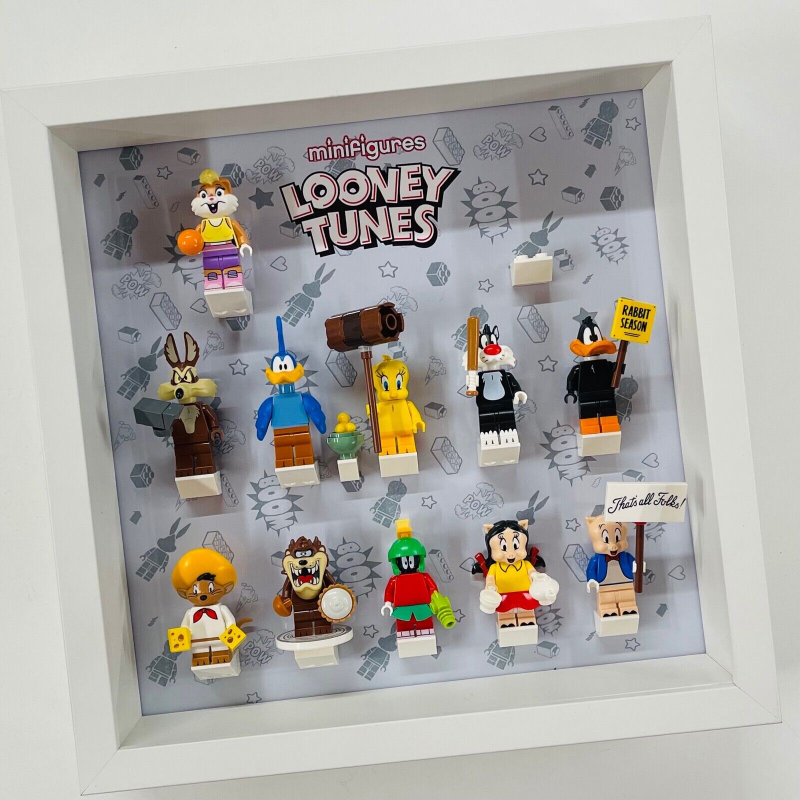 Display Frame case for Lego ® Looney Tunes minifigures 71030 27cm