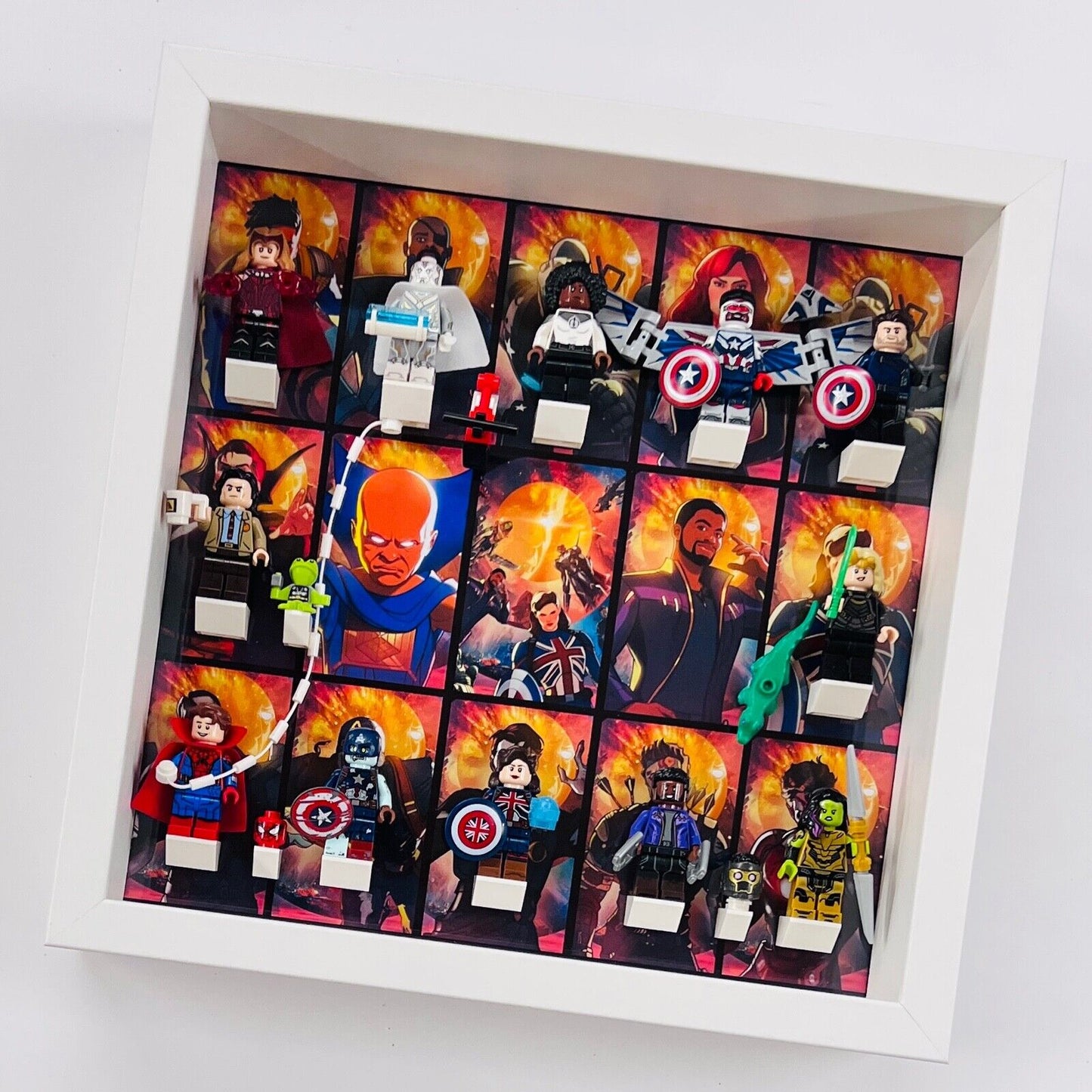 Display Frame for Lego ® Marvel Studios Series 71031 minifigures figures 27cm