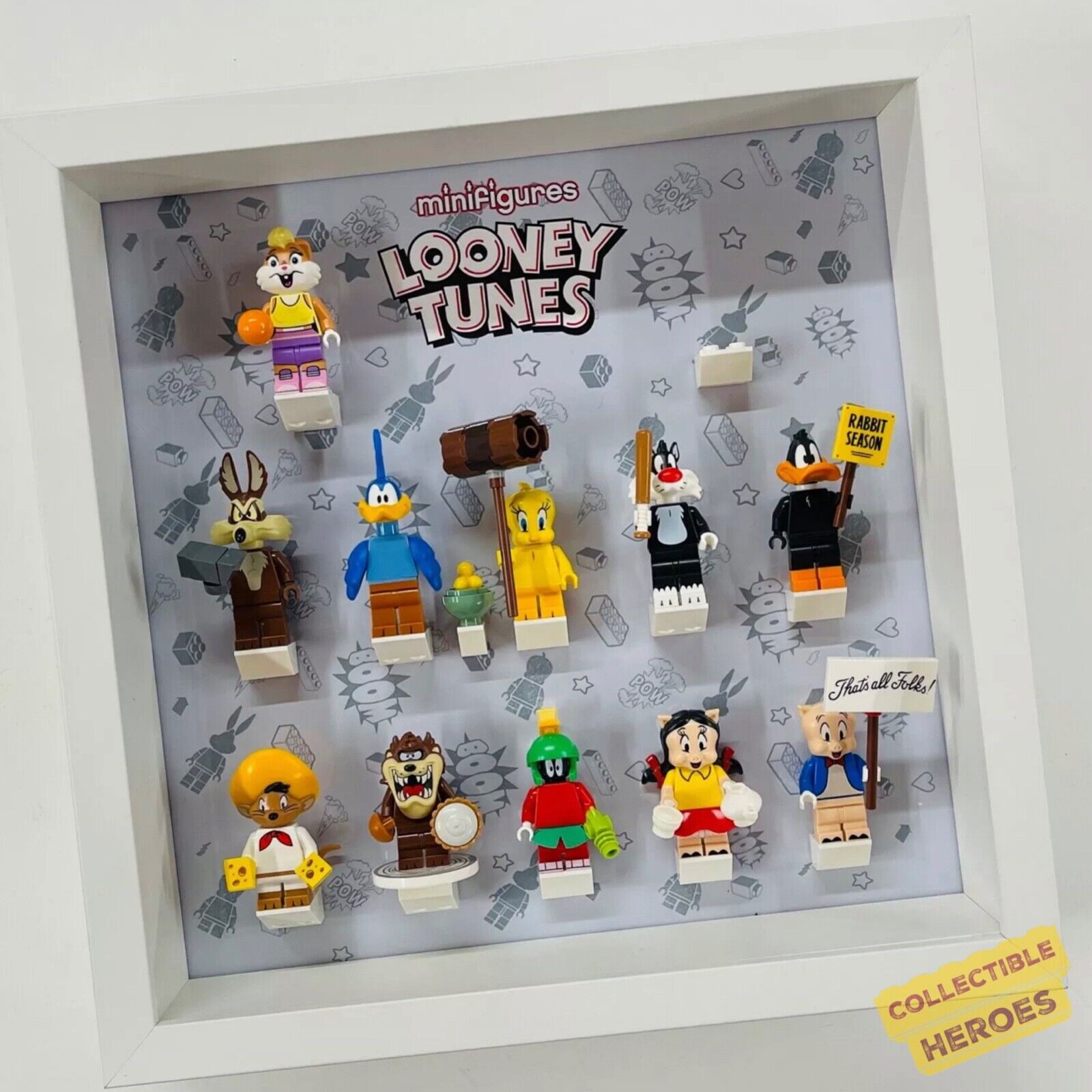 Display Frame case for Lego ® Looney Tunes minifigures 71030 27cm