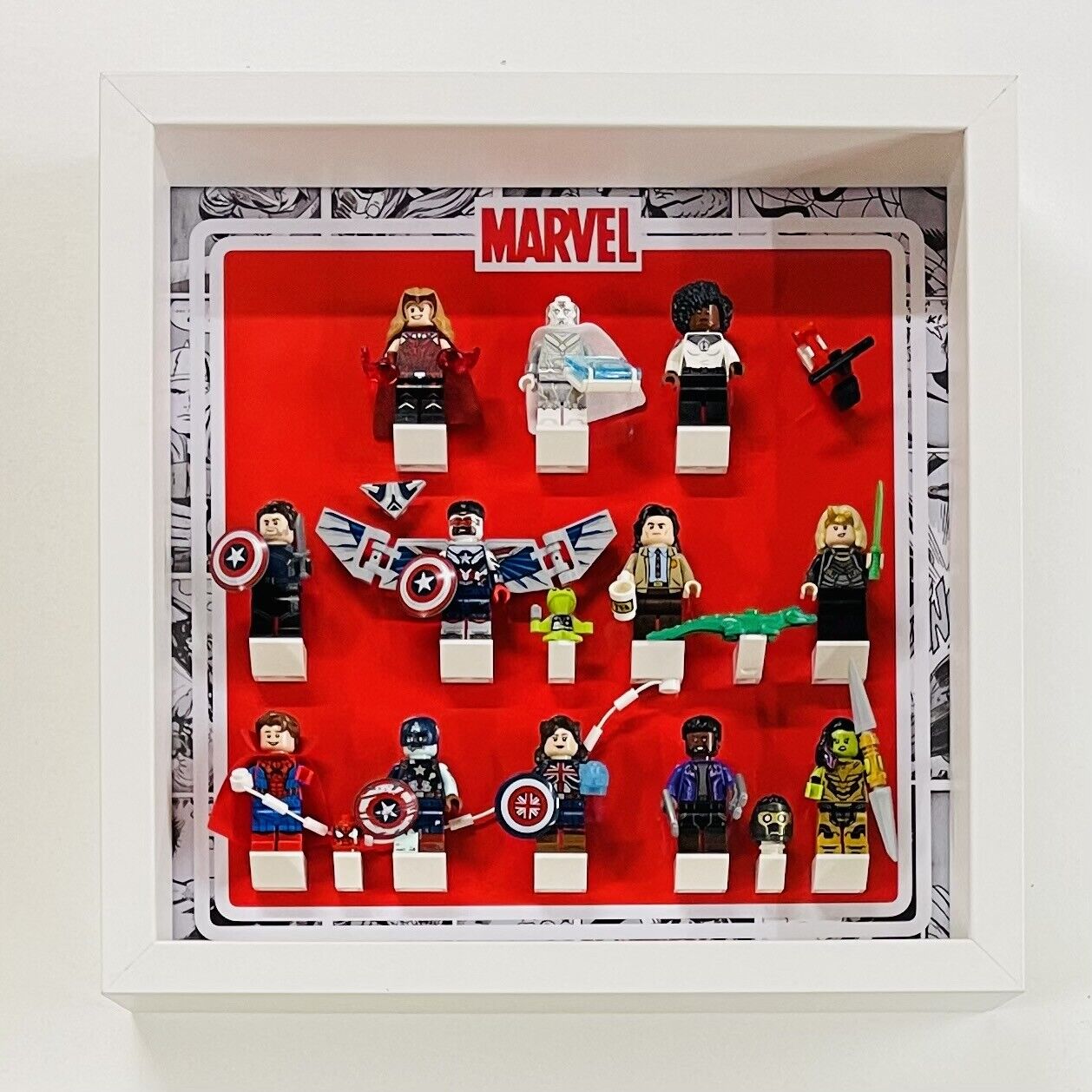 Display Frame for Lego ® Marvel Studios Series 71031 figures minifigures 27cm