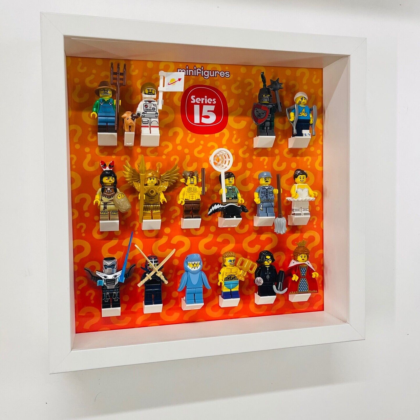 Display Frame For Lego Series 15 Minifigures 71011 No Figures 27cm