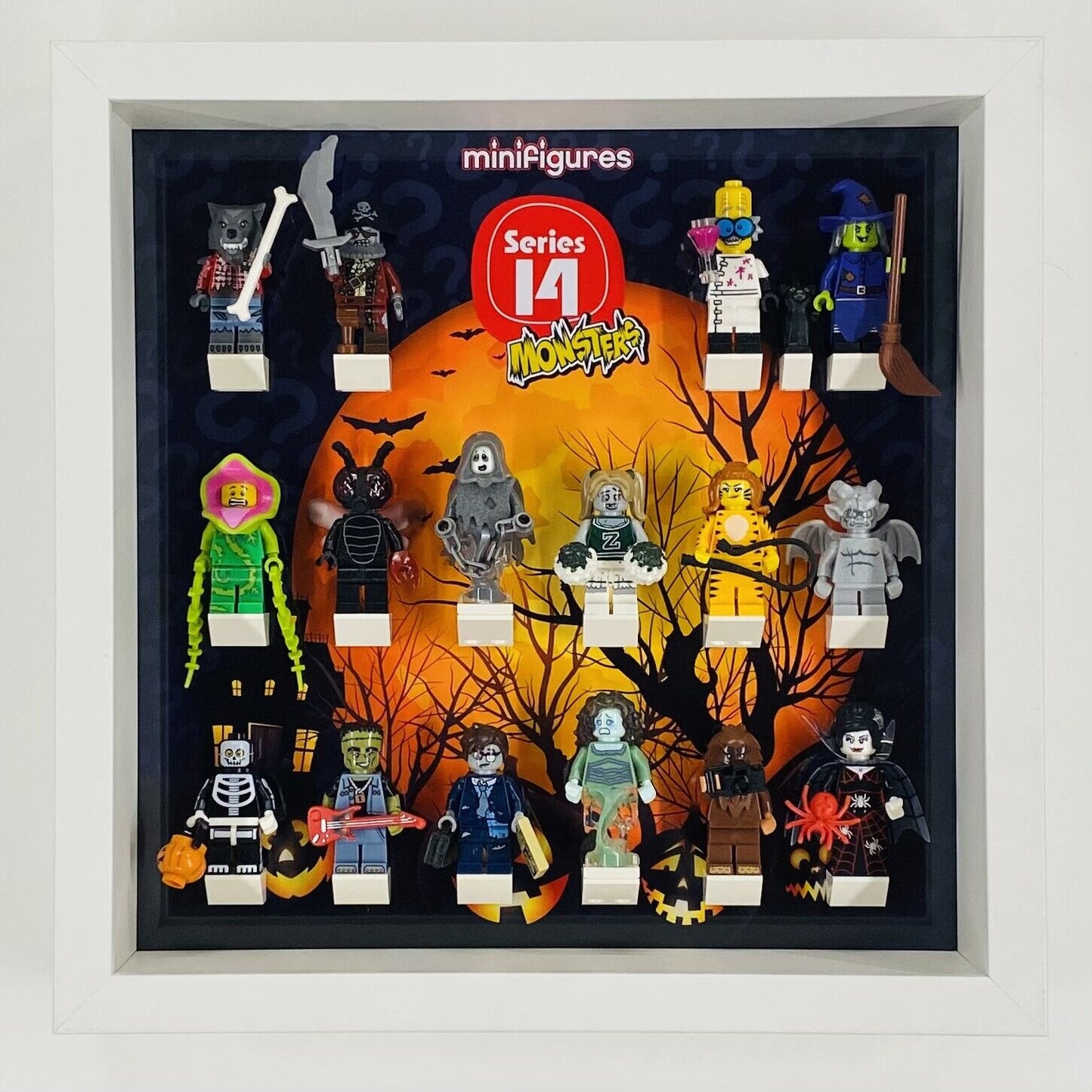 Display Frame for Lego Series 14 71010 Monsters minifigures no figures 27cm