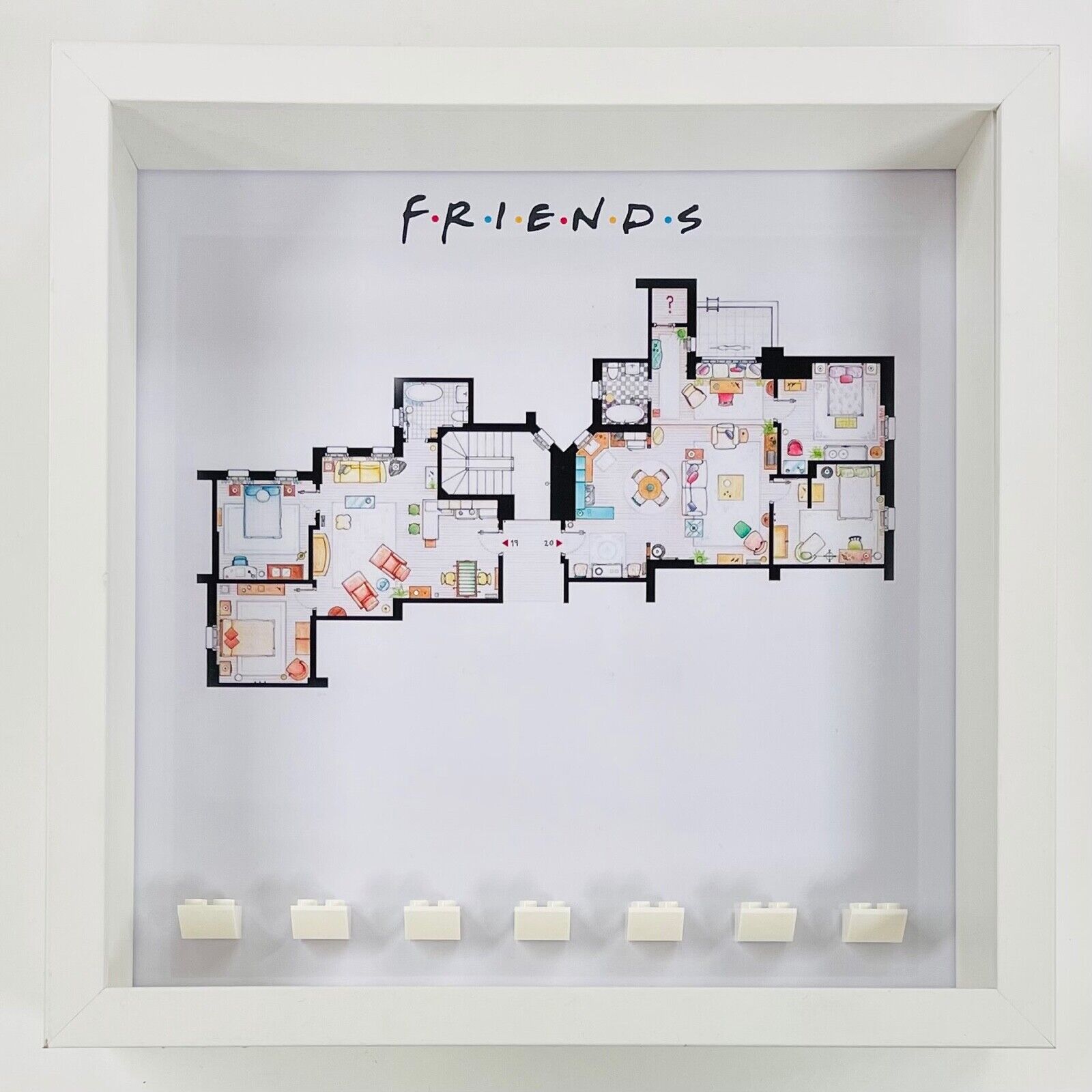 Display case Frame for Lego ® Friends Apartment minifigures 10292 27cm