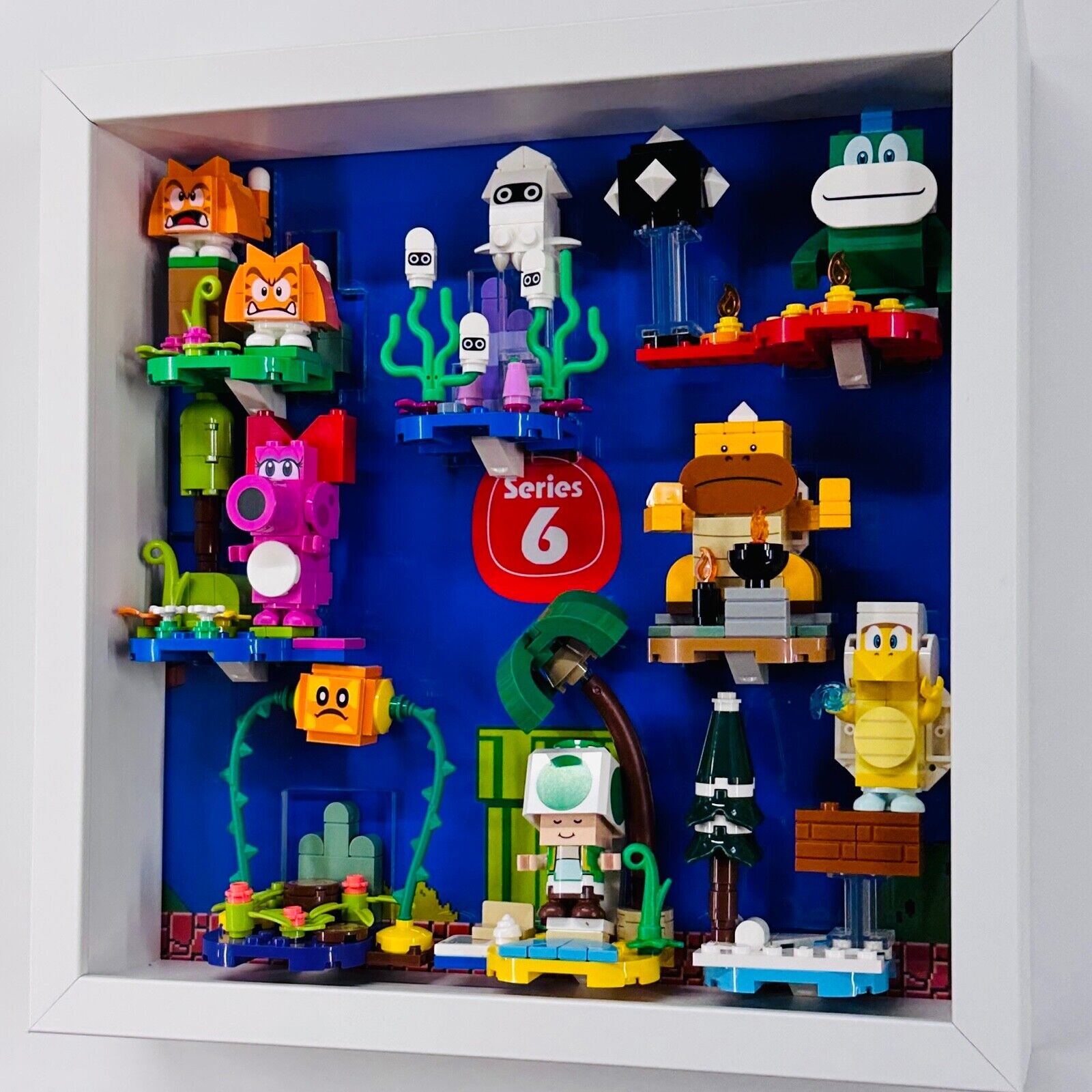 Display Frame Case for Lego ® Super Mario 71413 Series 6 minifigures 27cm