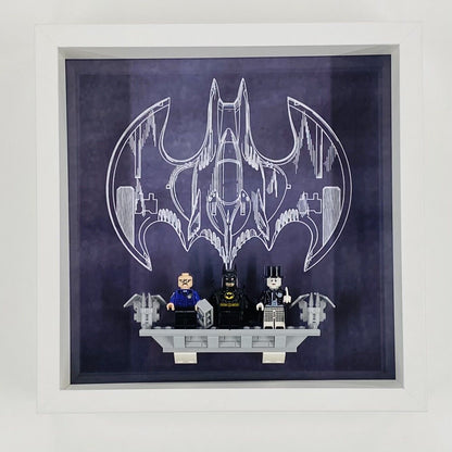 Display case Frame for Lego ® 1989 Batwing Batman minifigures 76161 27cm