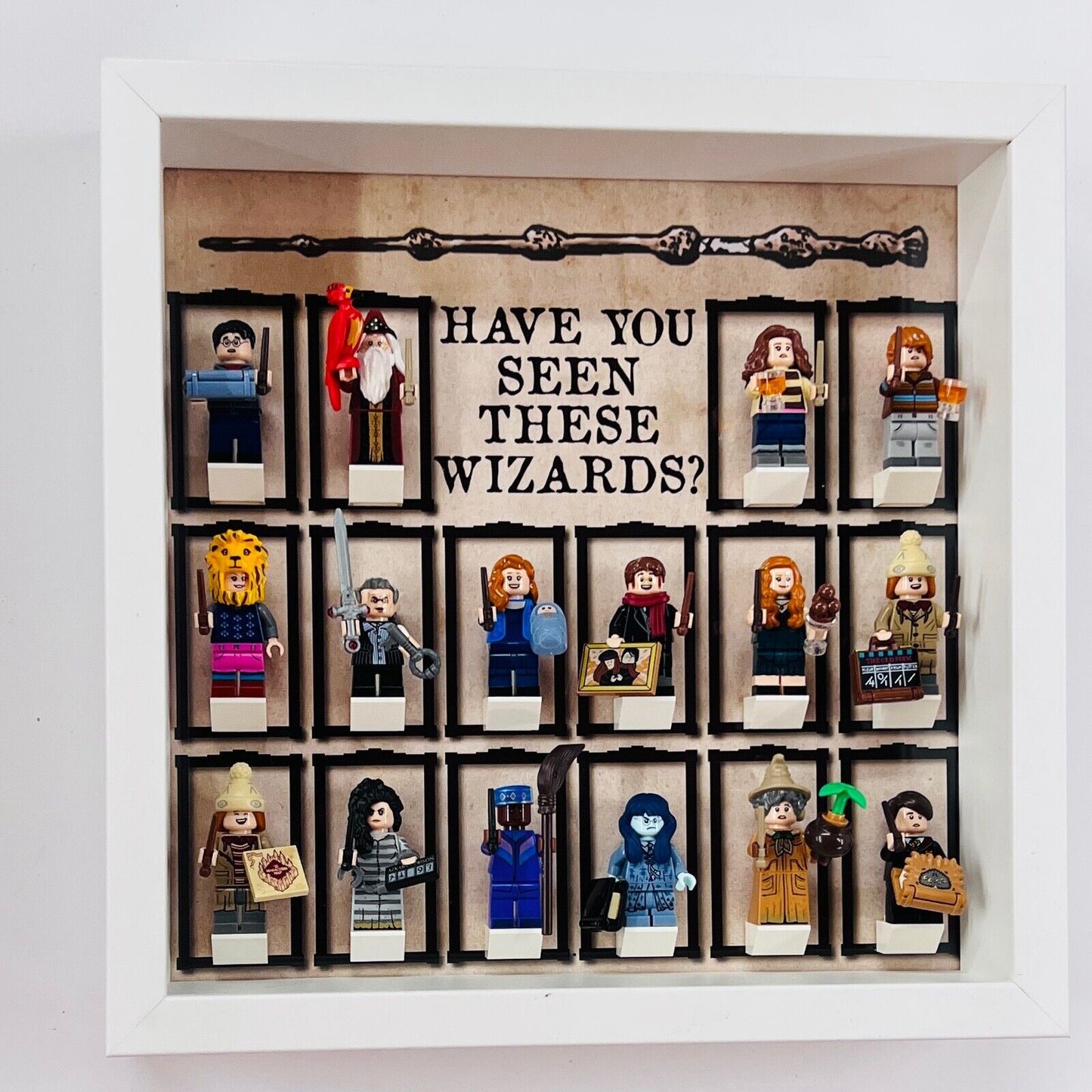 Display Frame for Lego ® Harry Potter Series 2 minifigures 71028 figures 27cm