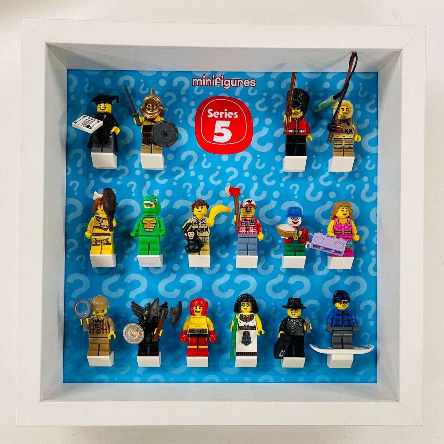 Display Frame For Lego Series 5 Minifigures 8805 No Figures 27cm