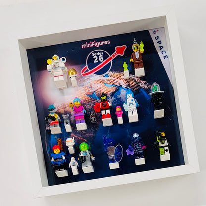 Minifigure display frame for Lego space series 26 minifigures 