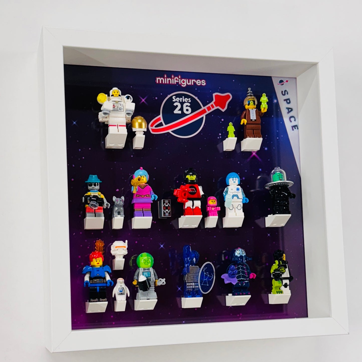 Display Frame Case For Lego Series 26 Space Minifigures 27CM CMF 71046