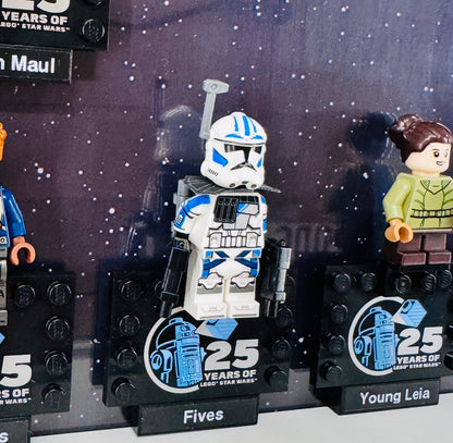 Display case Frame For Lego 25th Anniversary Star Wars Minifigures 27CM 8 fig