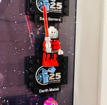 Display case Frame For Lego 25th Anniversary Star Wars Minifigures 27CM 8 fig