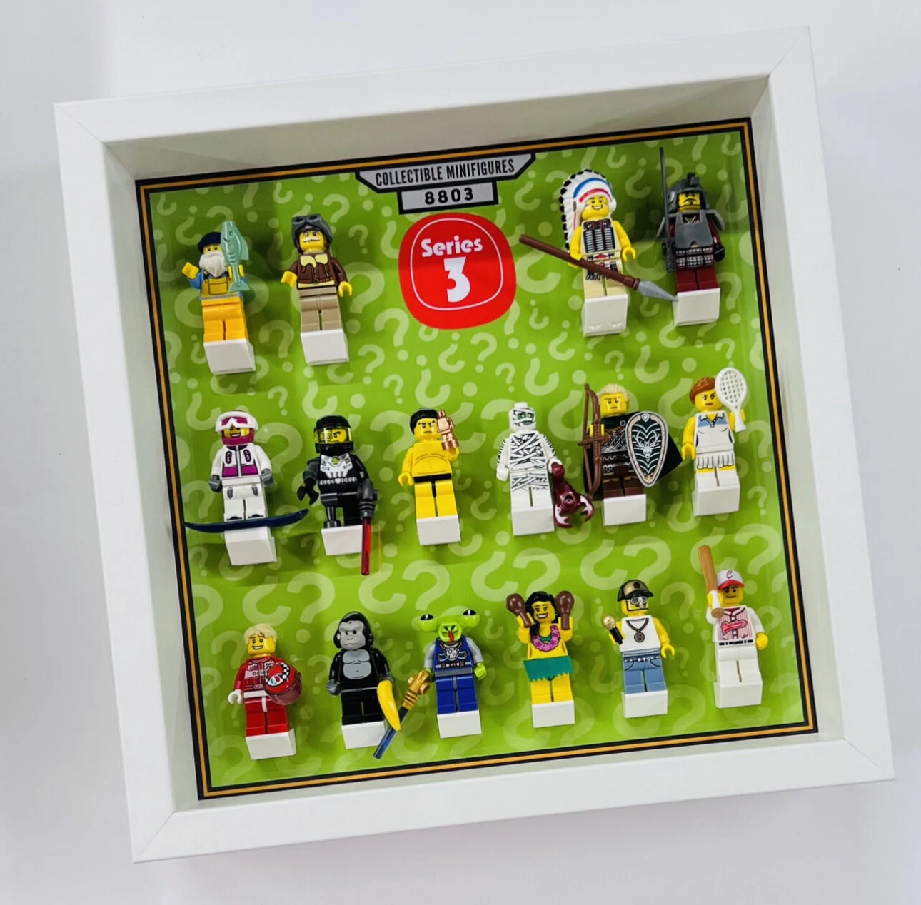 Display Frame For Lego Series 3 Minifigures 8803 No Figures 27cm