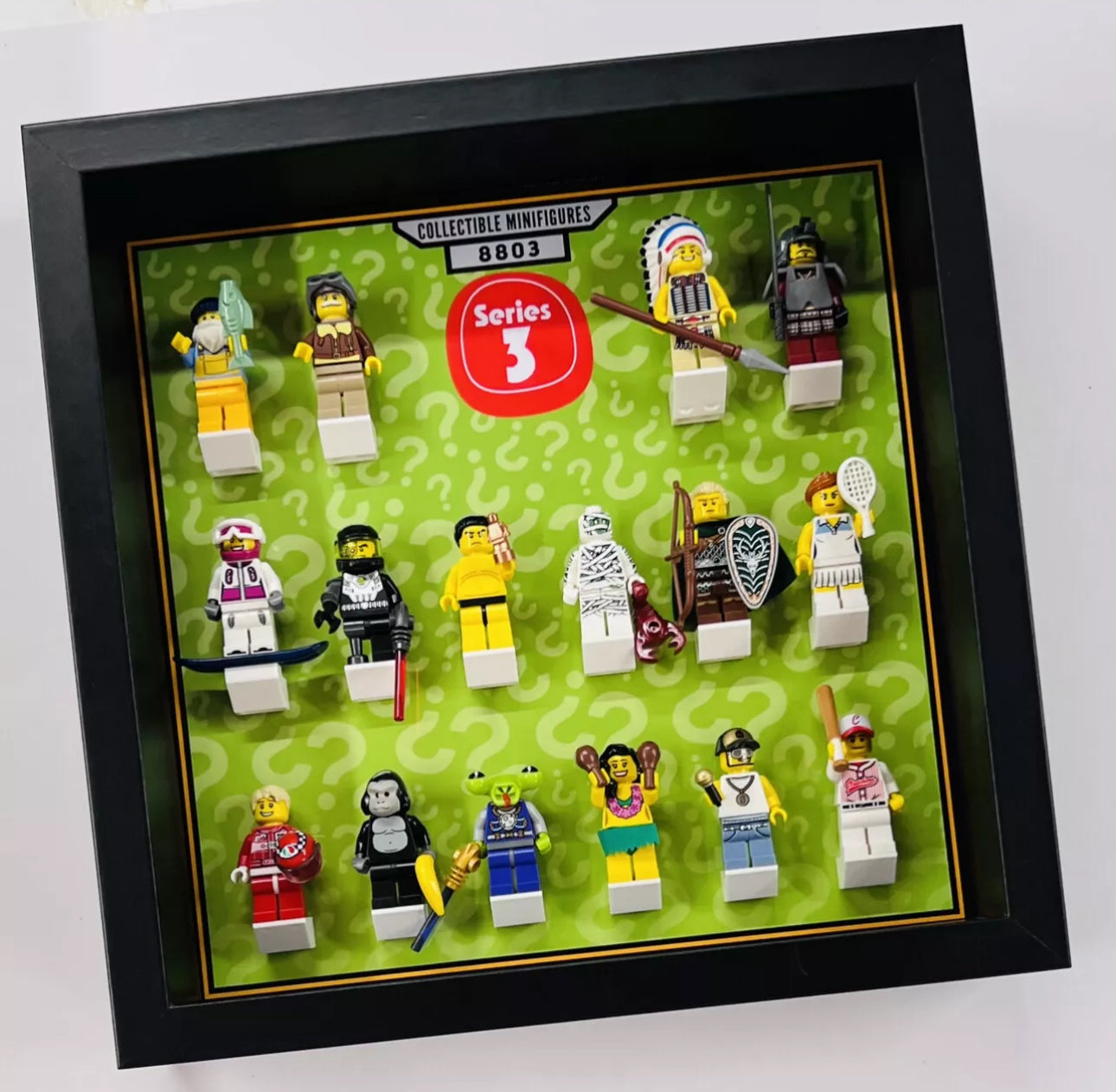 Display Frame For Lego Series 3 Minifigures 8803 No Figures 27cm