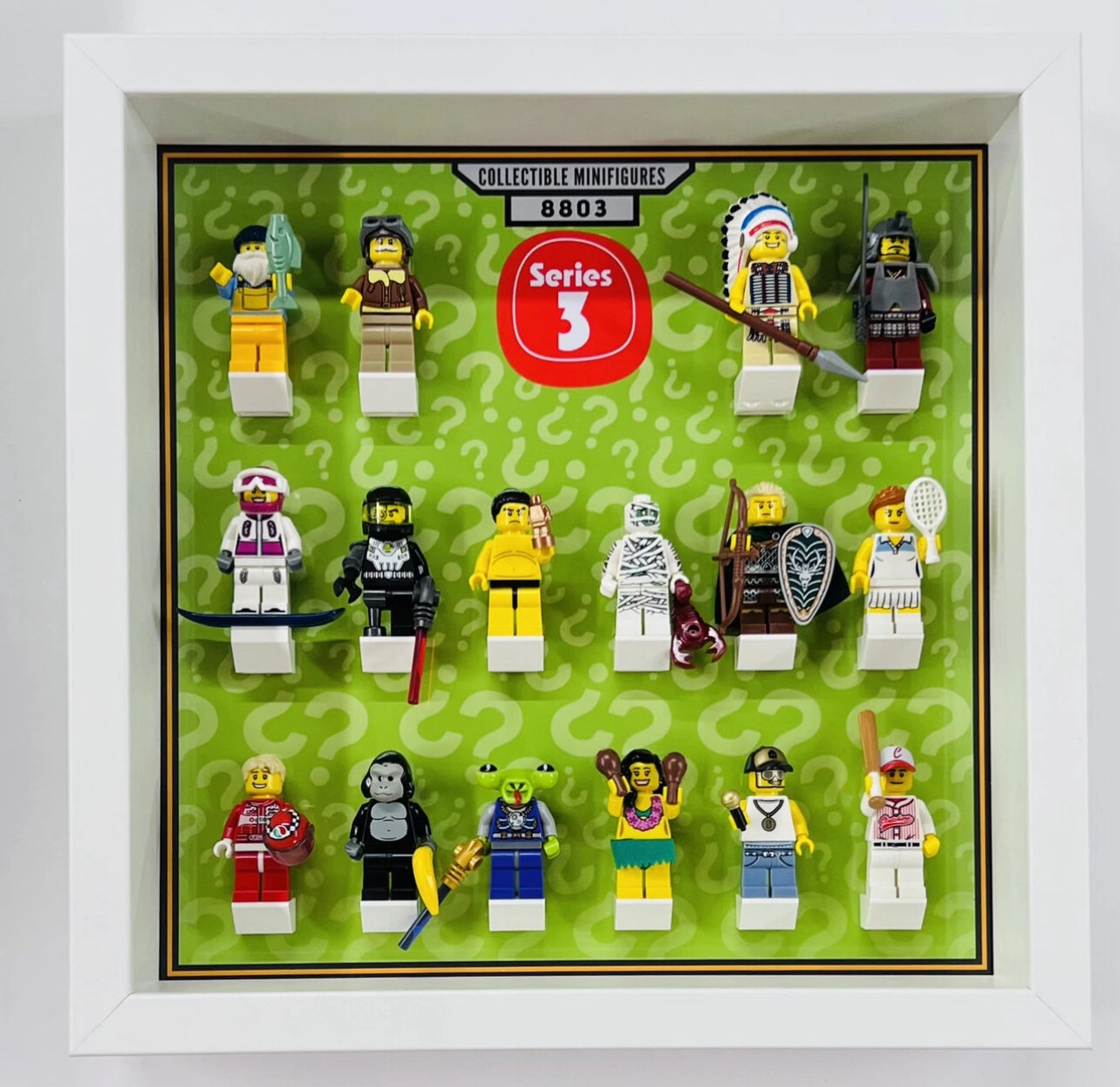 Display Frame For Lego Series 3 Minifigures 8803 No Figures 27cm