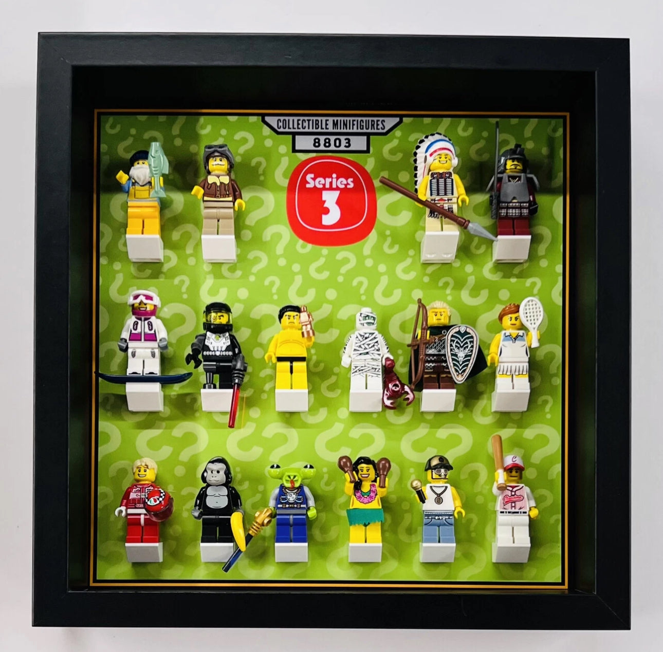 Display Frame For Lego Series 3 Minifigures 8803 No Figures 27cm