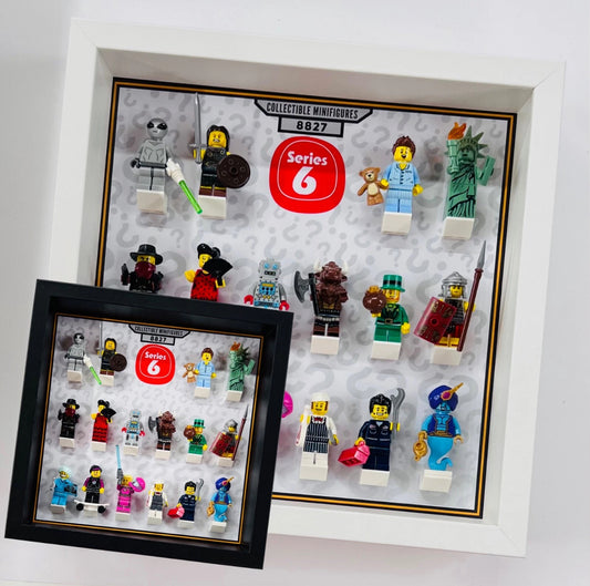 Display Frame For Lego Series 6 Minifigures 8827 No Figures 27cm