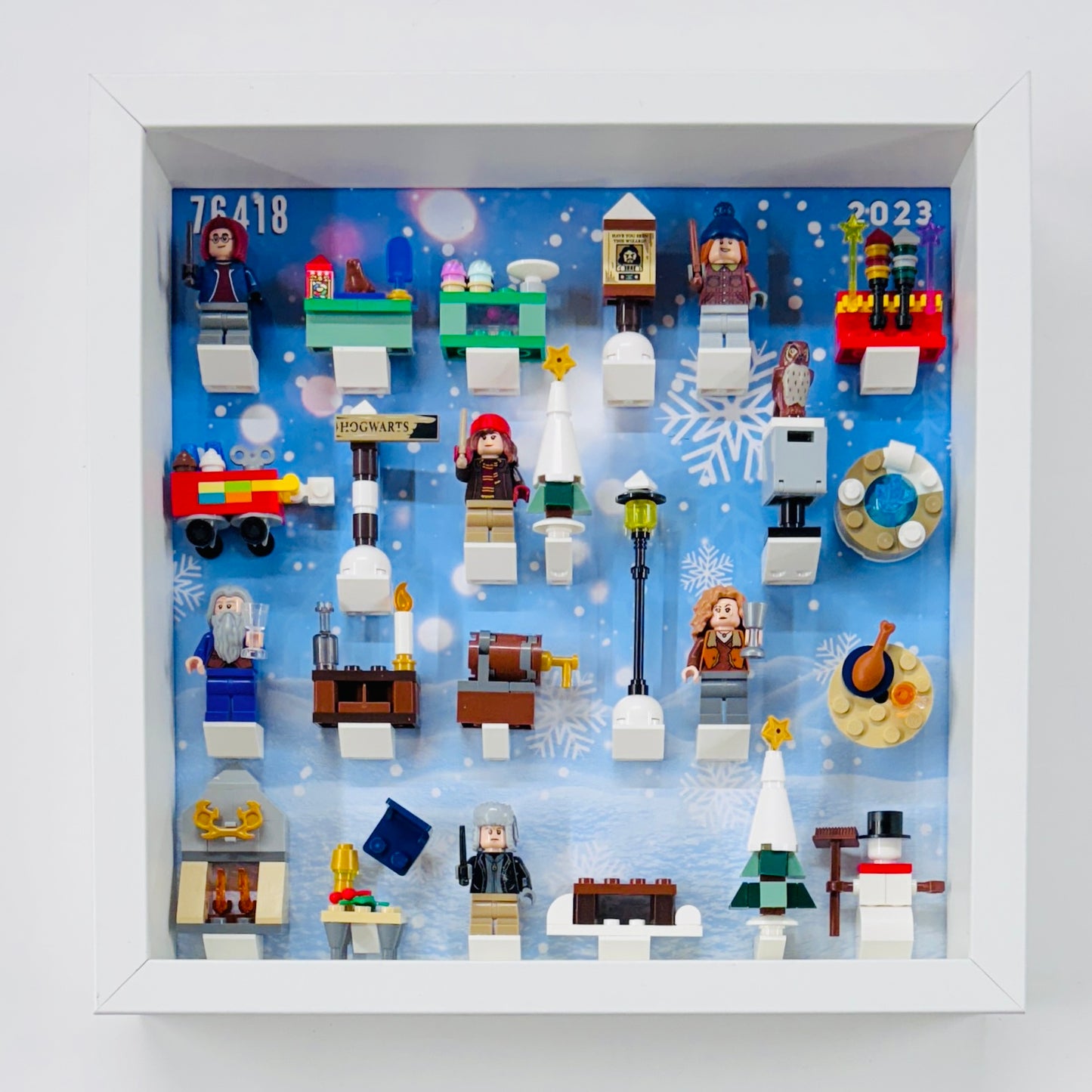 Display Frame Case For Lego Harry Potter Advent Calendar 2023 76418 Minifigures 27CM