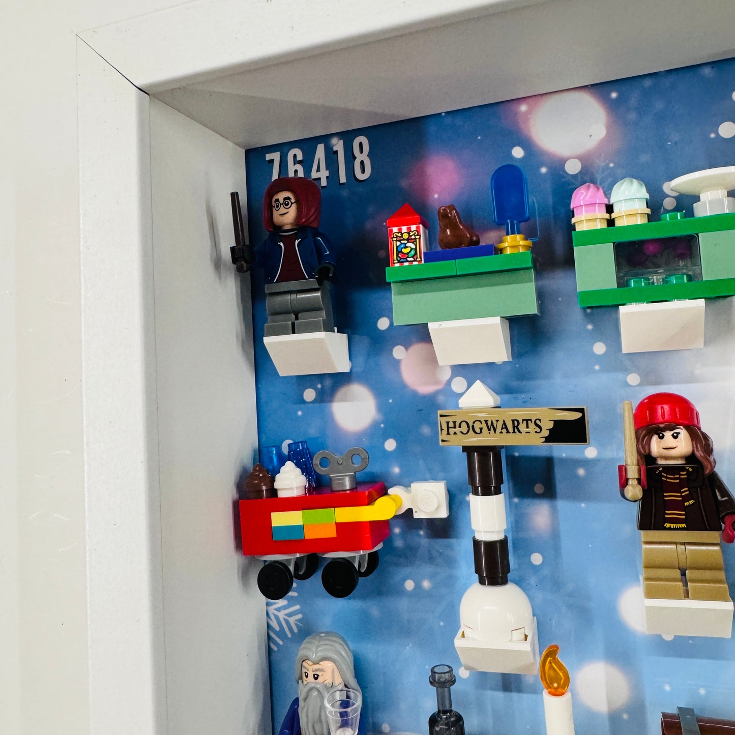 Display Frame Case For Lego Harry Potter Advent Calendar 2023 76418 Minifigures 27CM