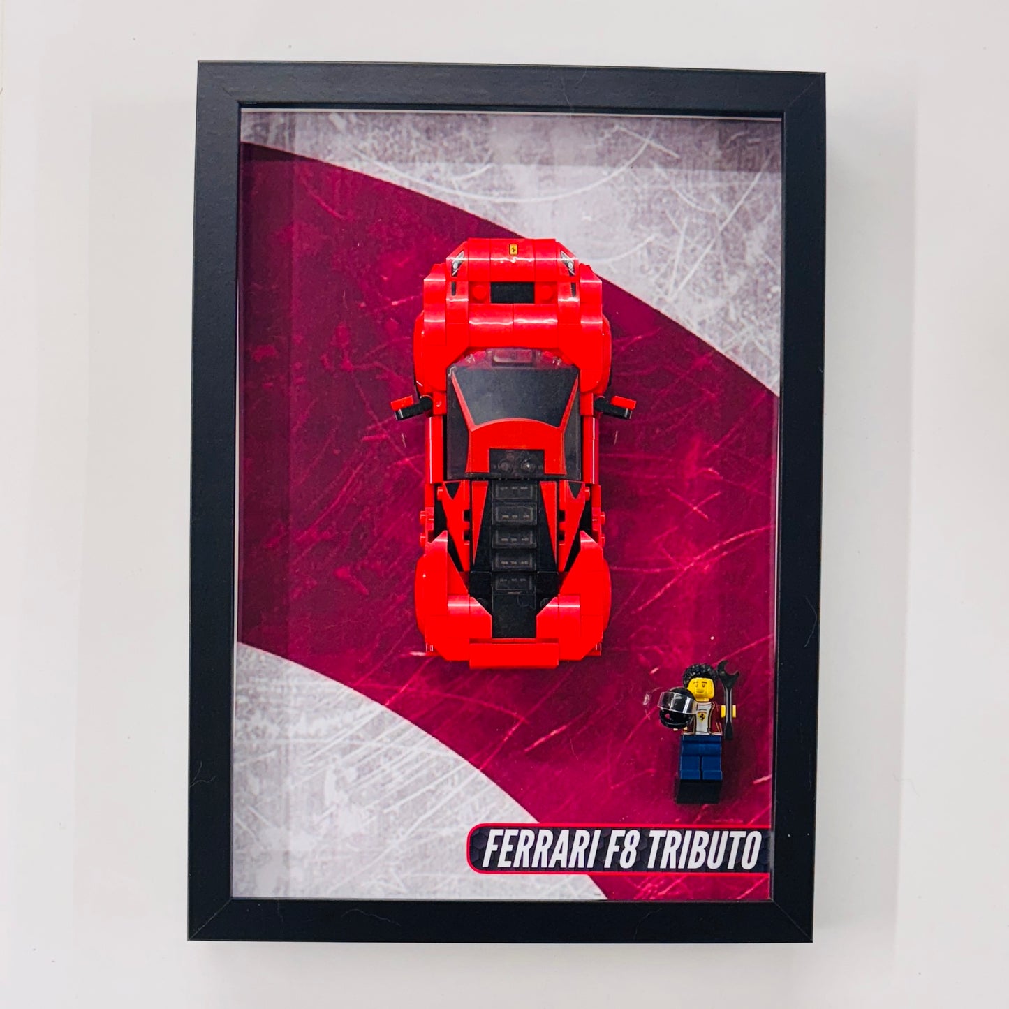Display Wall Mount Frame for Lego ® Speed Champions Ferrari F8 Tributo