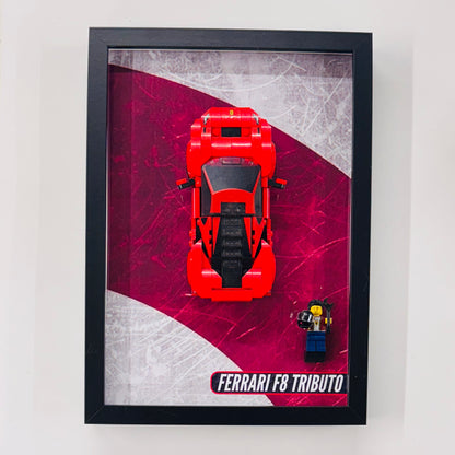 Display Wall Mount Frame for Lego ® Speed Champions Ferrari F8 Tributo