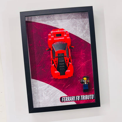 Display Wall Mount Frame for Lego ® Speed Champions Ferrari F8 Tributo