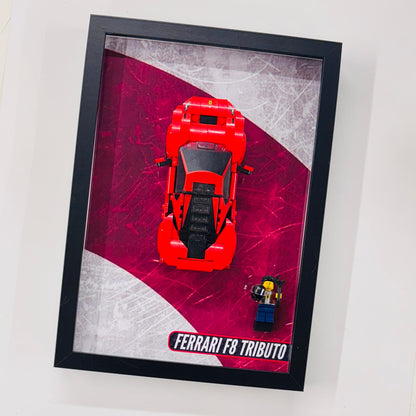 Display Wall Mount Frame for Lego ® Speed Champions Ferrari F8 Tributo