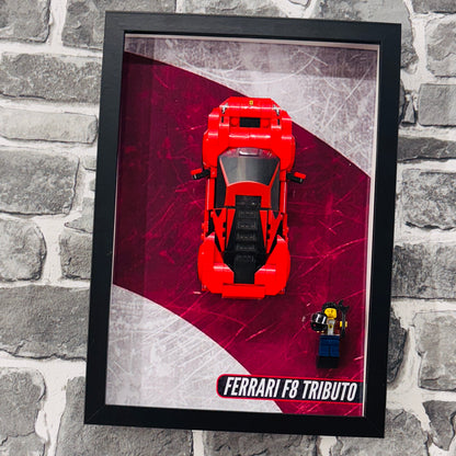 Display Wall Mount Frame for Lego ® Speed Champions Ferrari F8 Tributo