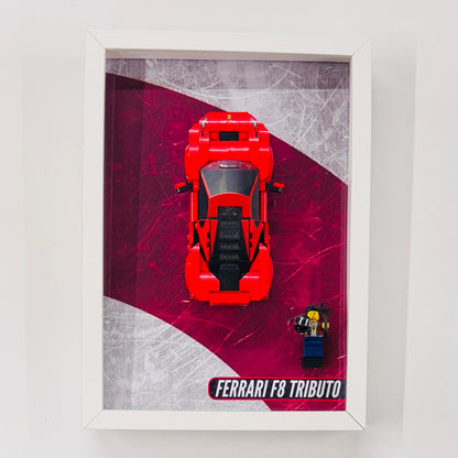 Display Wall Mount Frame for Lego ® Speed Champions Ferrari F8 Tributo