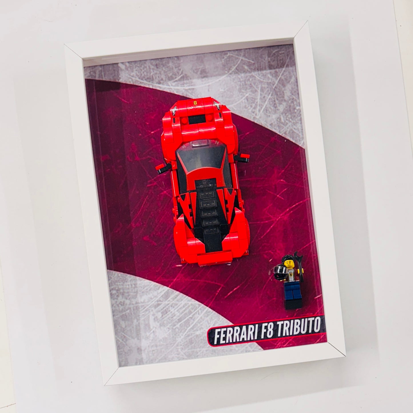 Display Wall Mount Frame for Lego ® Speed Champions Ferrari F8 Tributo