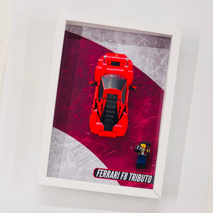 Display Wall Mount Frame for Lego ® Speed Champions Ferrari F8 Tributo