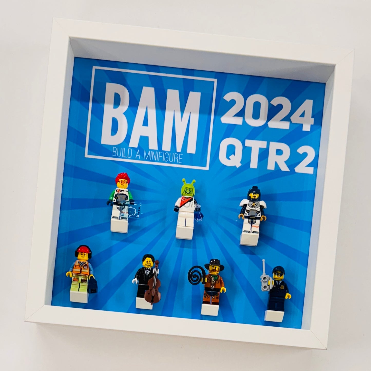 Display case Frame For Lego BAM Build a Minifigure 2024 Quarter 3 27cm