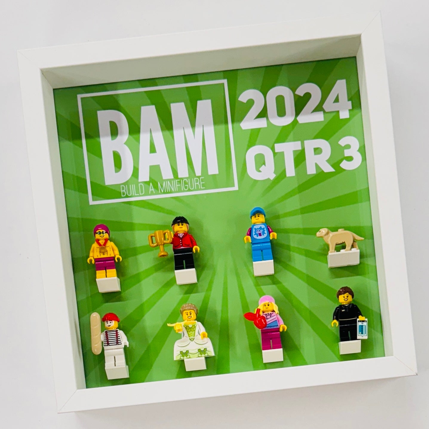 Display case Frame For Lego BAM Build a Minifigure 2024 Quarter 3 27cm