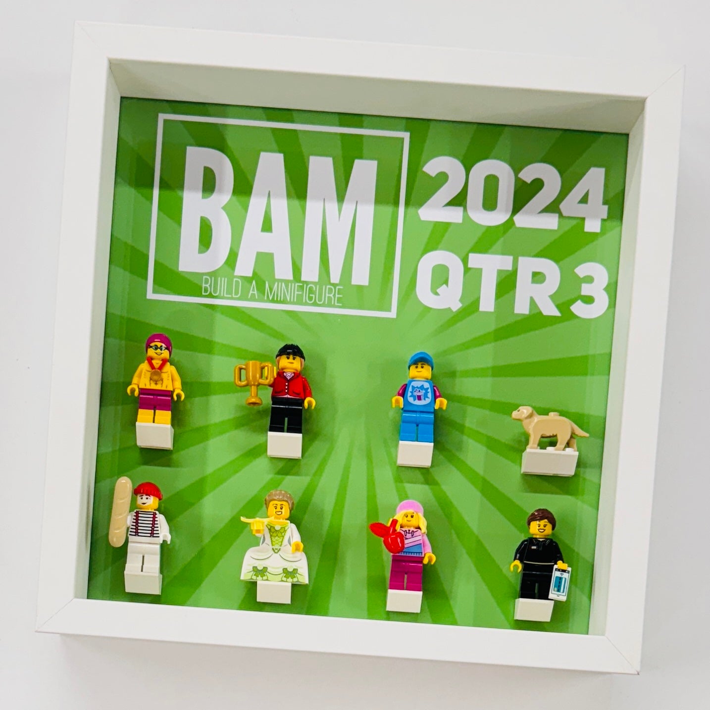 Display case Frame For Lego BAM Build a Minifigure 2024 Quarter 3 27cm