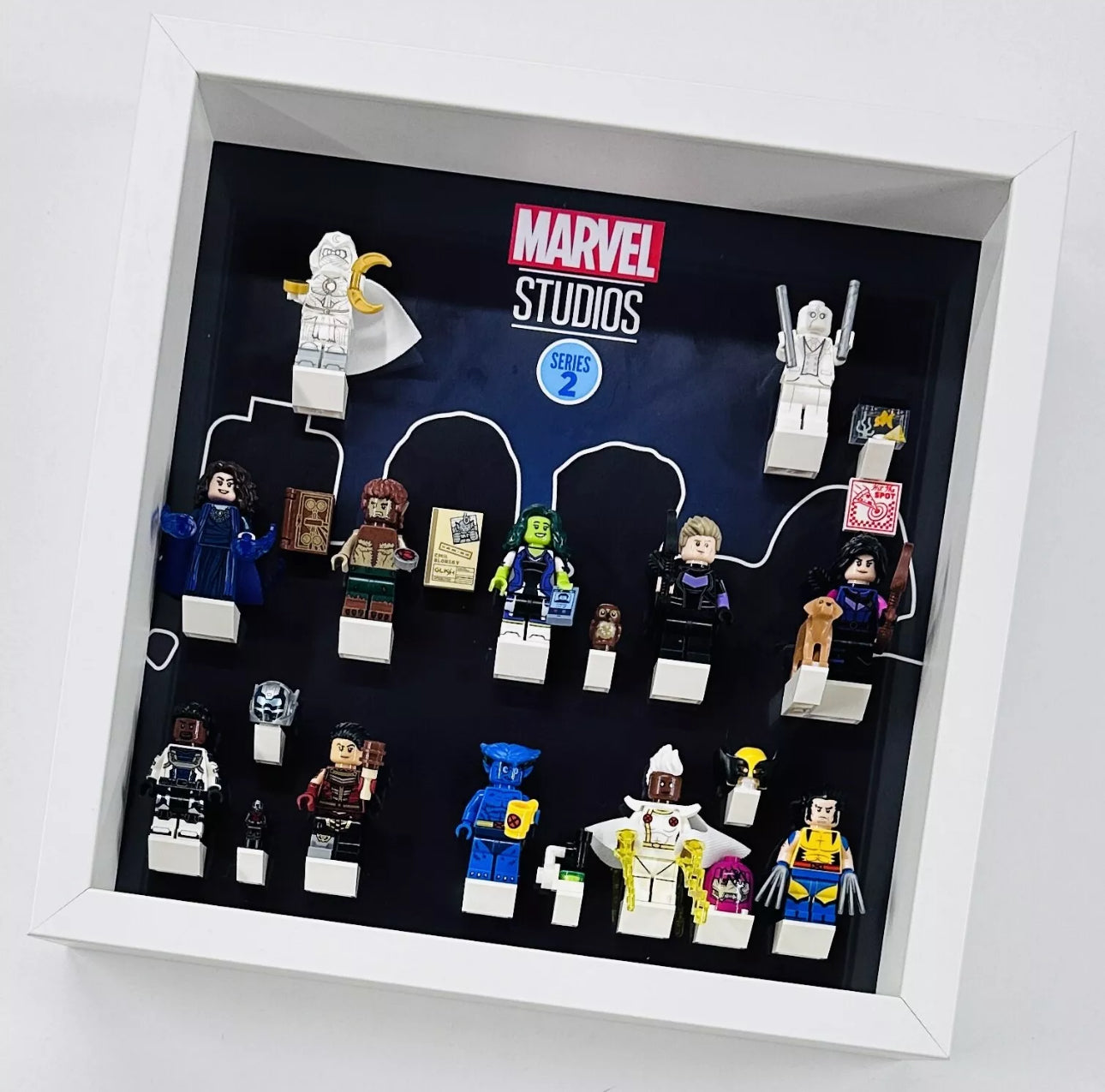 Display case Frame  for Lego ® Marvel Series 2 71039 minifigures 27cm