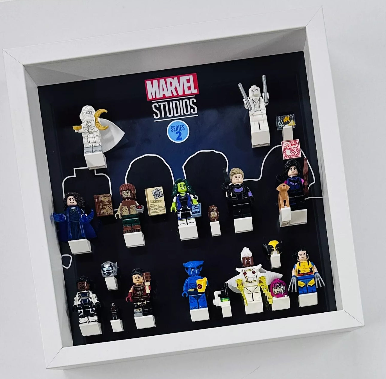 Display case Frame  for Lego ® Marvel Series 2 71039 minifigures 27cm