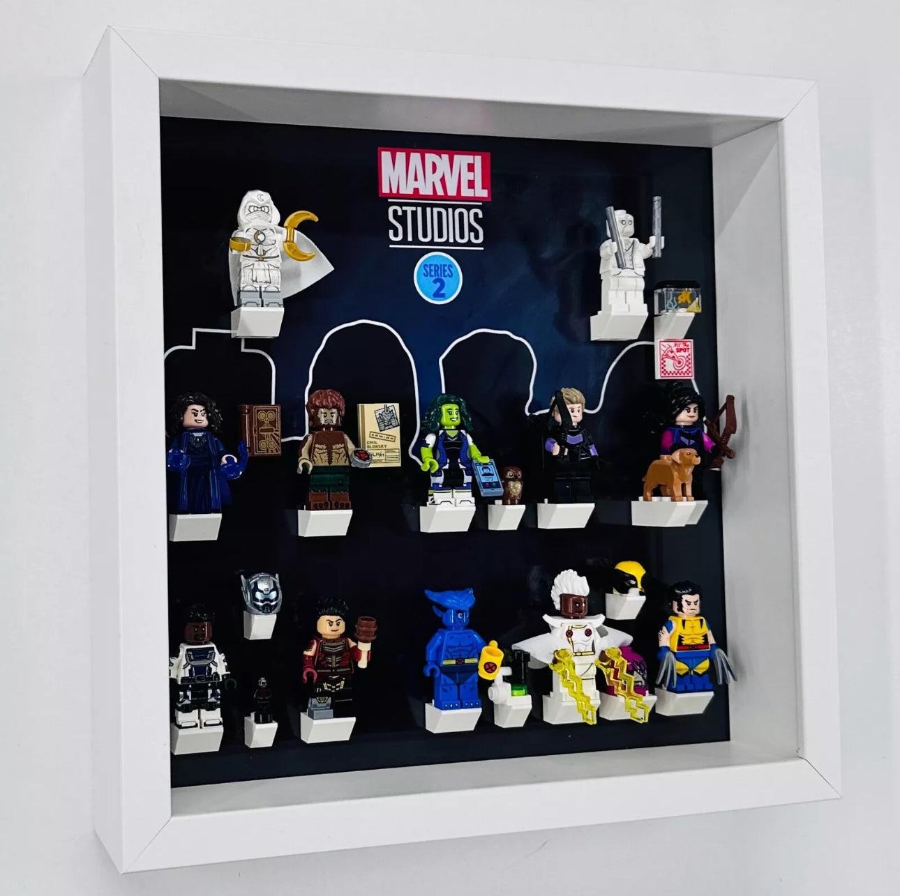 Display case Frame  for Lego ® Marvel Series 2 71039 minifigures 27cm