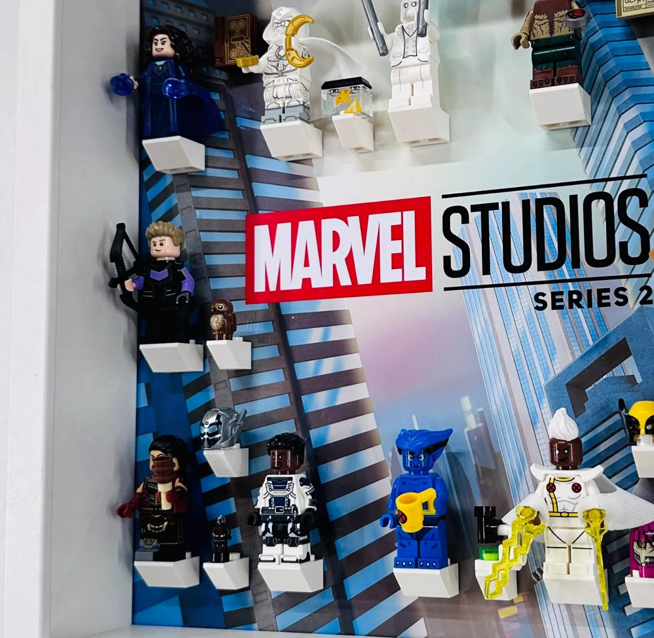 Display case Frame  for Lego ® Marvel Series 2 71039 minifigures 27cm