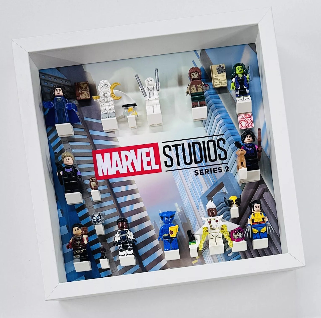 Display case Frame  for Lego ® Marvel Series 2 71039 minifigures 27cm