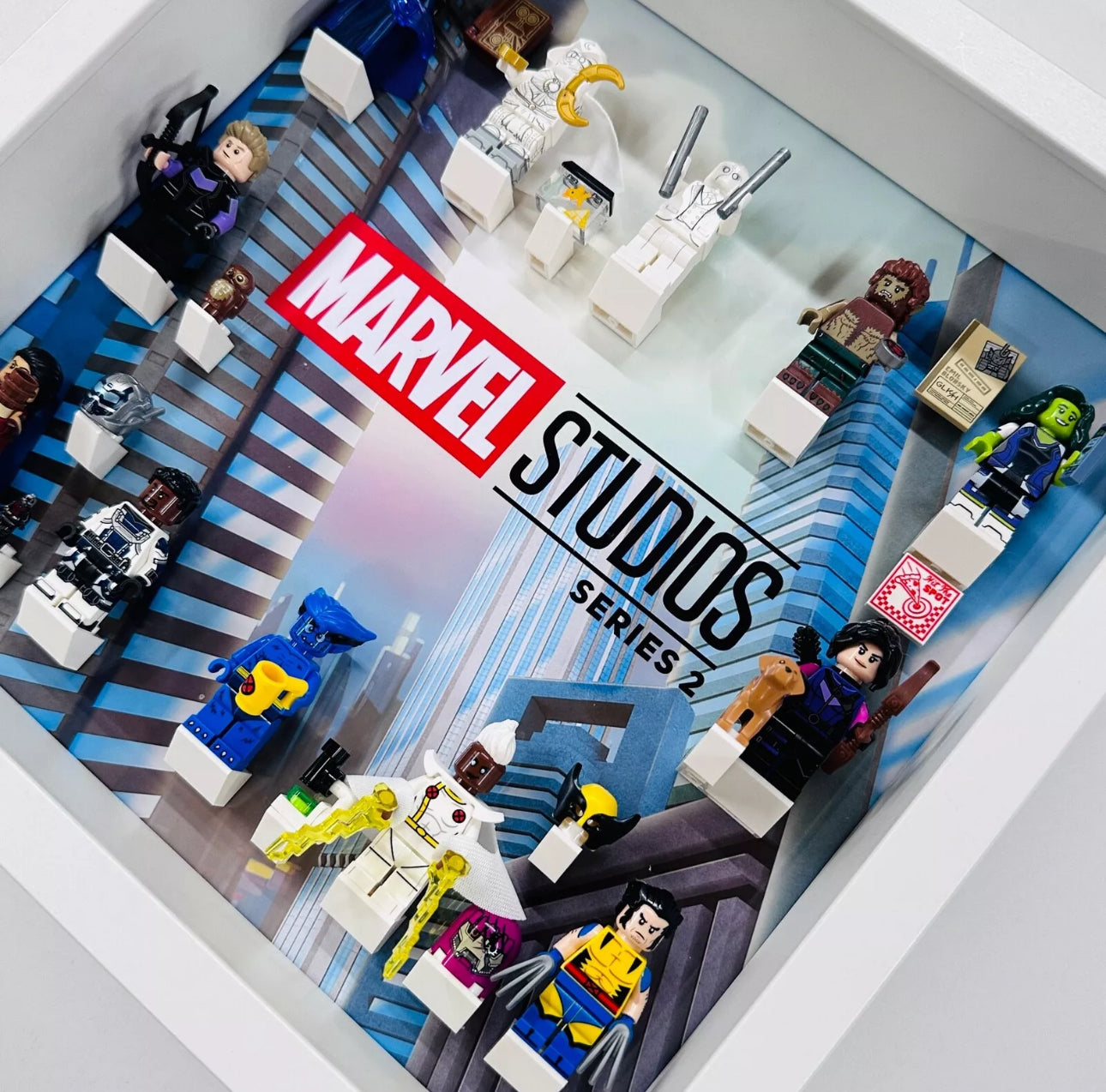 Display case Frame  for Lego ® Marvel Series 2 71039 minifigures 27cm