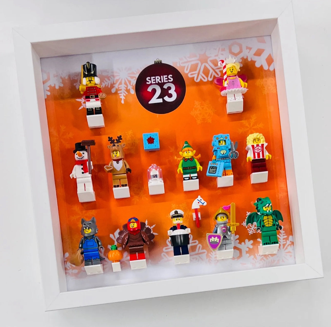 Display case Frame For Lego Series 23 71034 Minifigures 27cm