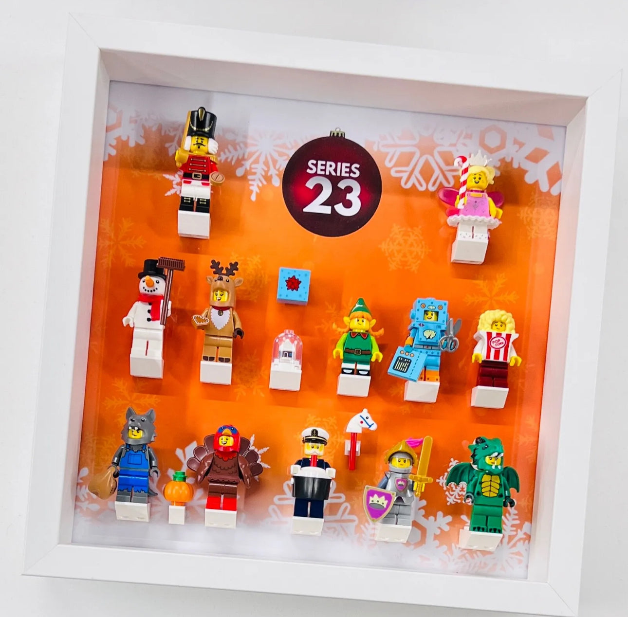 Display case Frame For Lego Series 23 71034 Minifigures 27cm