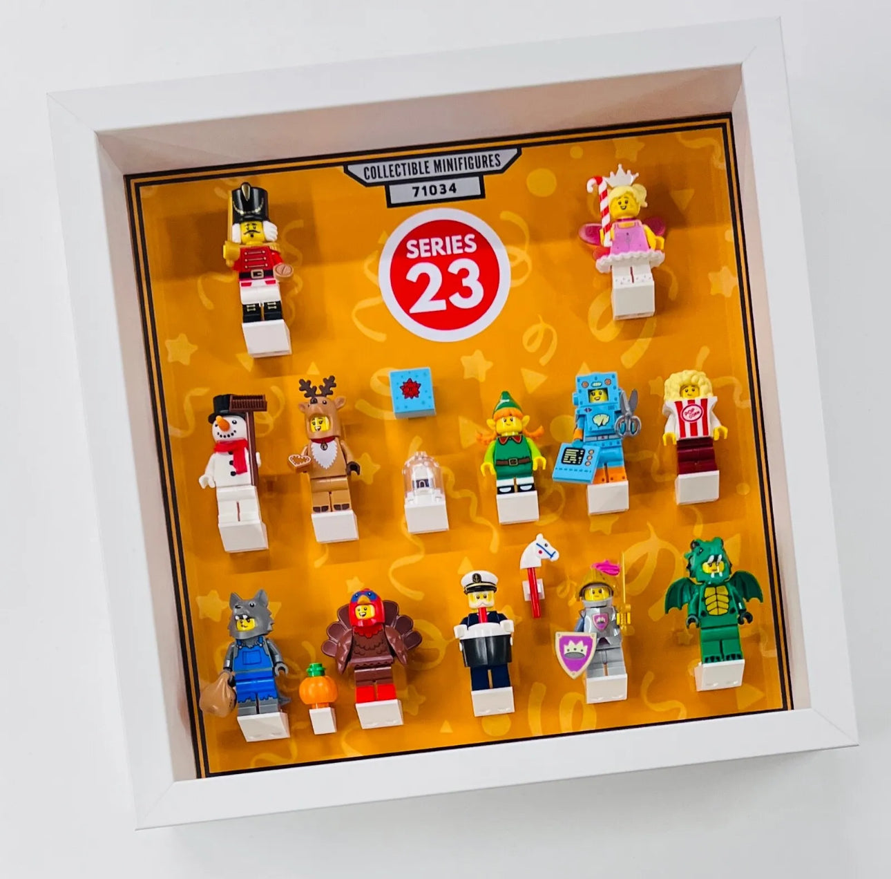 Display case Frame For Lego Series 23 71034 Minifigures figures 27cm