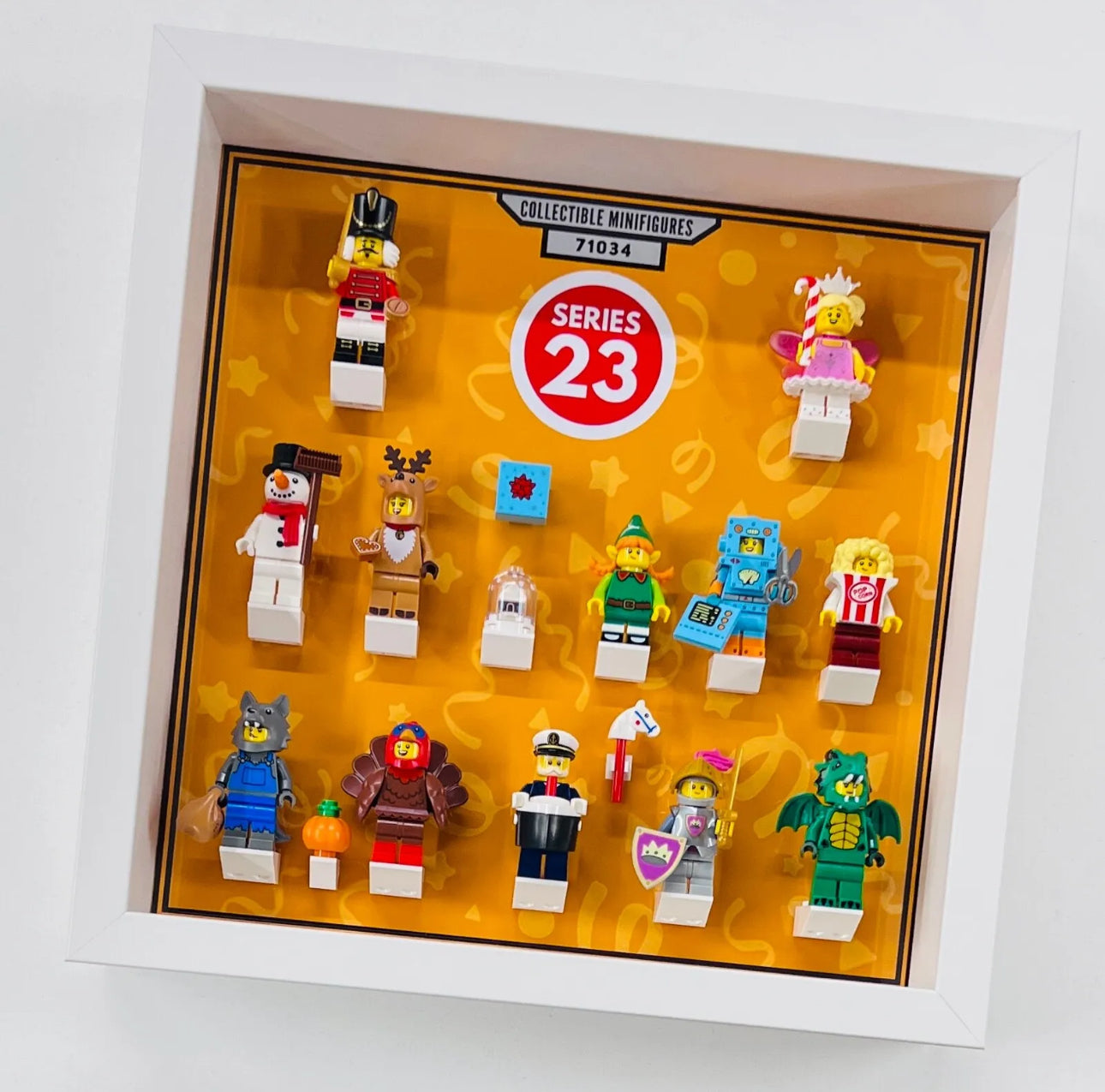 Display case Frame For Lego Series 23 71034 Minifigures figures 27cm