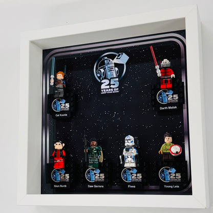 Display case Frame For Lego 25th Anniversary Star Wars Minifigures 27CM