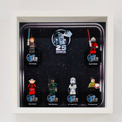 Display case Frame For Lego 25th Anniversary Star Wars Minifigures 27CM