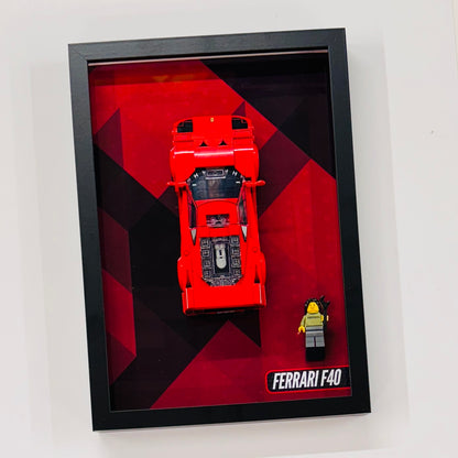 Display Wall Mount Frame for Lego ® Speed Champions Ferrari F40 76934